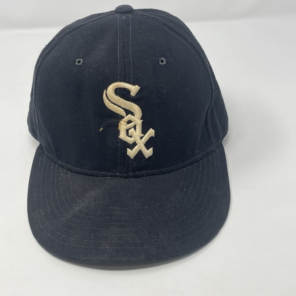 Vtg 80s/90s New Era Major League Pro Model Chicago White Sox Fitted Hat 7 1/8